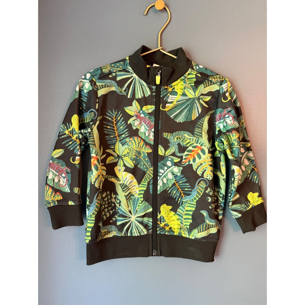 Angela McKay x H&M Kids Tropical Chameleon Jungle Print Track Jacket 3/4T
